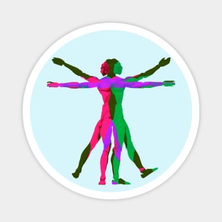 The Vitruvian Man (Festive Fella) Magnet